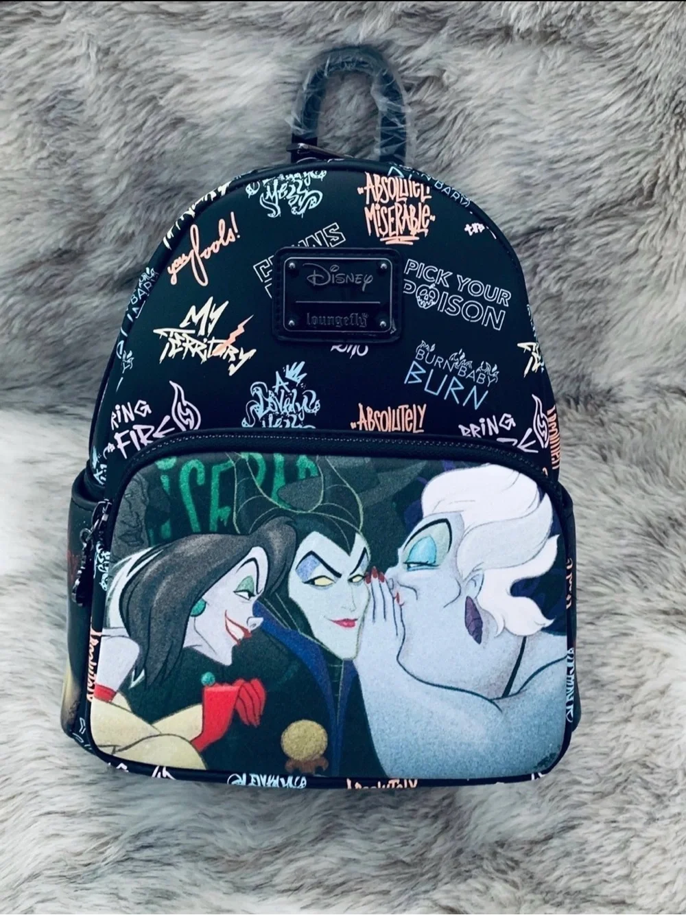Loungefly Disney Mini Backpack - Villains Club And Wallet Set